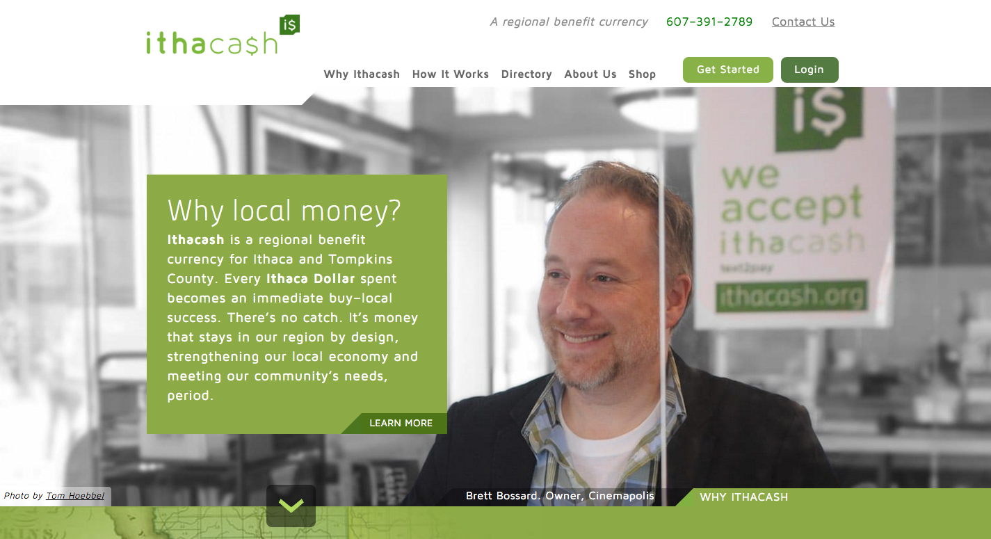 Ithacash digital local currency app screenshot